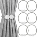 Melaluxe 6 Pack Magnetic Curtain Tiebacks, Decorative Curtain Holdbacks by Melaluxe