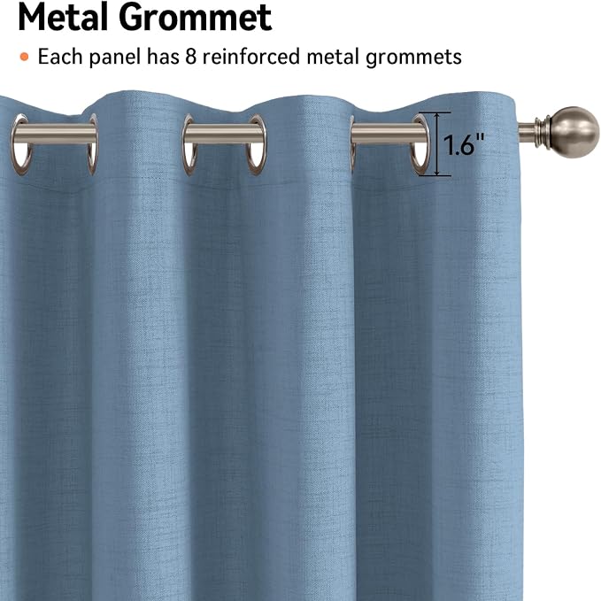 100% Blackout Shield Curtains, 2 Panels, Grommet Top, Thermal Insulated - Image 5