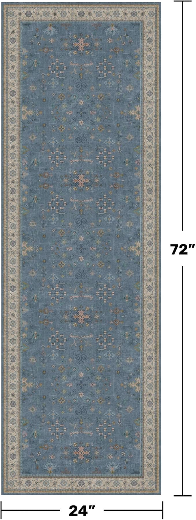 Hazo Haus Boho 2x6 Non Slip Kitchen Rug Runner - Image 2