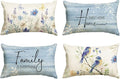 AVOIN colorlife Spring Saying Flowers Butterfly Bird Throw Pillow Covers by AVOINcolorlife