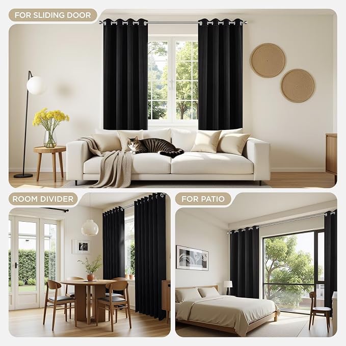 Joydeco Blackout Curtains 108 Inches Long 2 Panels Set, Thermal Insulated Long - Image 7