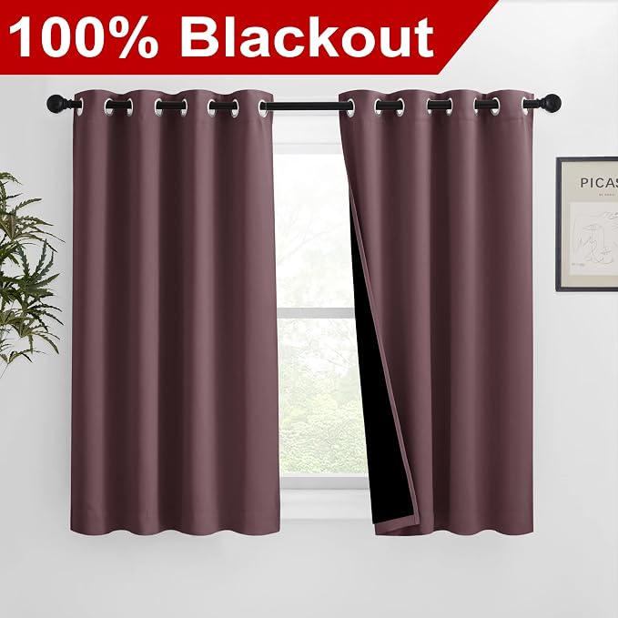 NICETOWN Warm Curtains for Winter, Bedroom Full Blackout Curtain Panels - Image 2