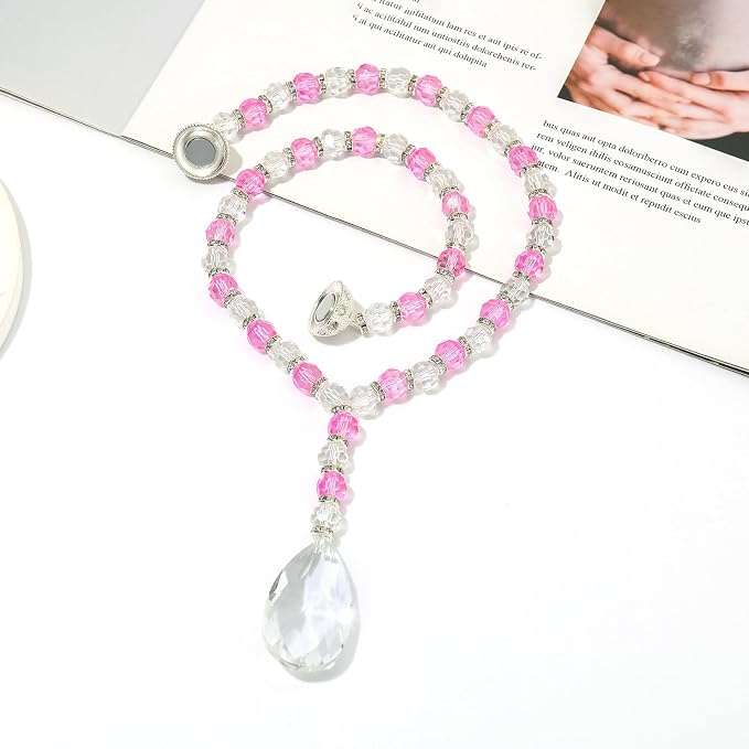 SUQ I OME 1 Pair of Luxury Crystal Beaded Magnetic Curtain Tieback and Holdback - Image 7