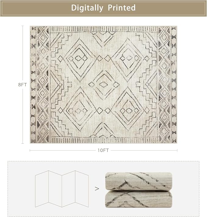 Washable Rugs 8x10 Area Rugs for Living Room, Dining Room- Large Ultra Soft - Image 2