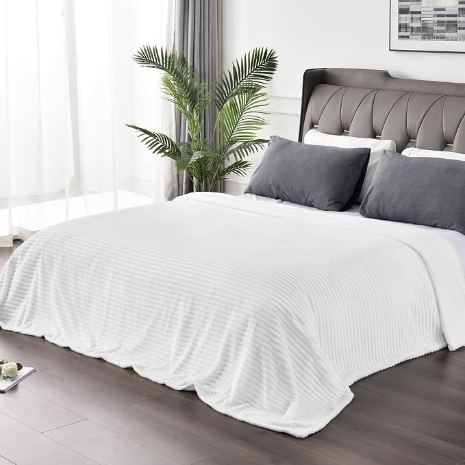 BEDELITE Fleece Blanket King Size – 3D Ribbed Jacquard Soft and Warm Decorative - Image 9