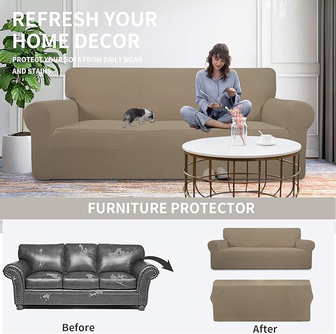 Easy-Going Stretch Loveseat Slipcover 1-Piece Sofa Cover Furniture Protector - Image 5