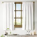 Oindec aux Linen Kitchen Curtains 45 Inch Length Cafe Curtain Tiers by Oindec