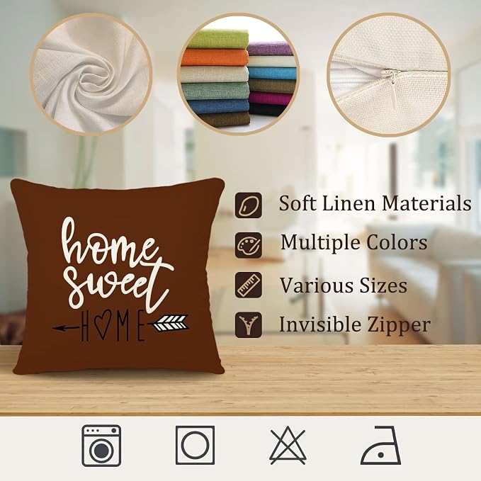 YCOLL Pillow Covers 18x18 Set of 4, Modern Sofa Throw Pillow Cover Decorative - Image 6