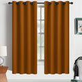 Yakamok Burnt Orange Blackout Curtains 63 Inches Length by Yakamok