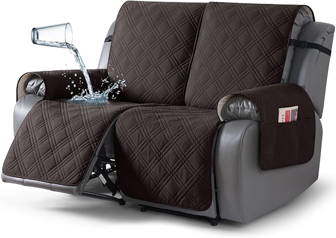 TAOCOCO 100% Waterproof Loveseat Recliner Cover, Non Slip Split Loveseat Covers by TAOCOCO