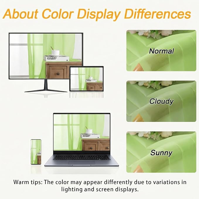 Gwine Sheer Curtains 72 Inch Length - Image 3