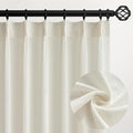 Topfinel Pinch Pleated Curtains 90 Inches Long 2 Panels Set, Natural Cream Semi by Topfinel