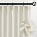 Topfinel 105 Inch Curtains 2 Panels Set, Two Packs Pinch Pleat Back Tab Linen by Topfinel