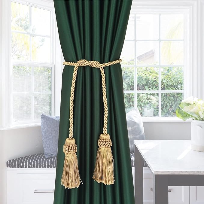 Fenghuangwu Curtain Tiebacks Handmade Decorative Curtain Holdbacks Rope - Image 5