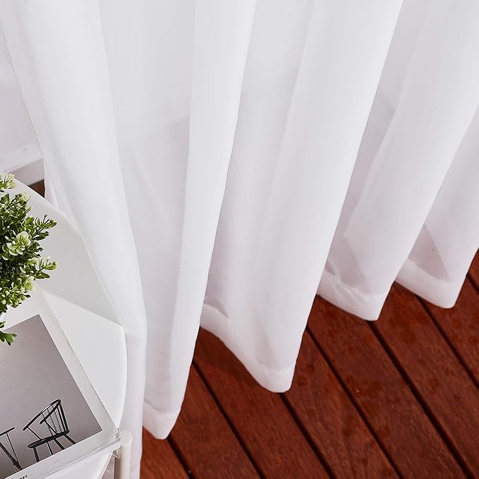 NICETOWN Ivory Sheer Curtains 72 inch Length - Image 5