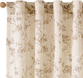 Lazzzy Floral Linen Curtains Farmhouse Extra Long Curtain by Lazzzy
