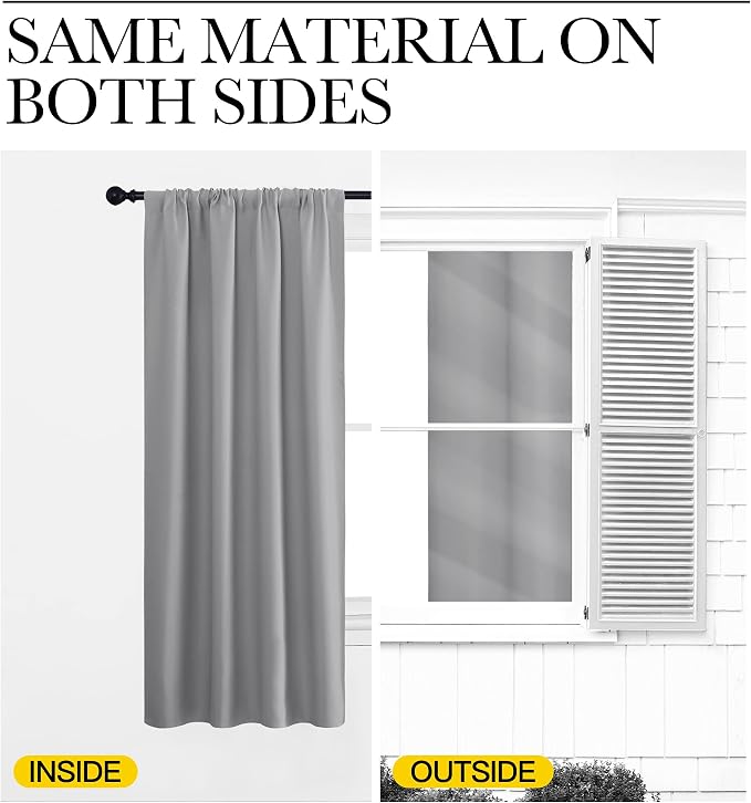 NICETOWN RV Blackout Curtains for Camper Windows, Short Room Darkening Drapes - Image 6