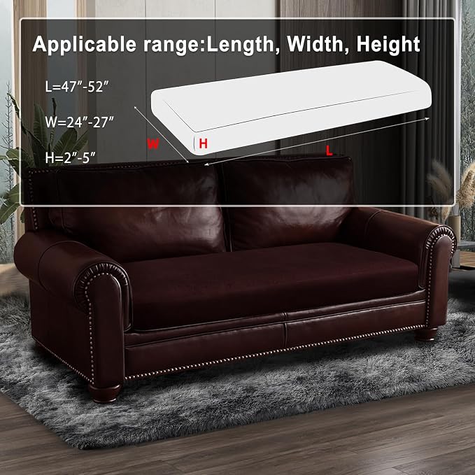 Leather Look Couch Cushion Covers Sofa Seat Slipcovers Sets Couches Furniture - Image 3