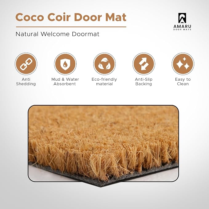 Coir Welcome Mat, Welcome to My Home, 17x29 in | 100% Natural Coir, - Image 4