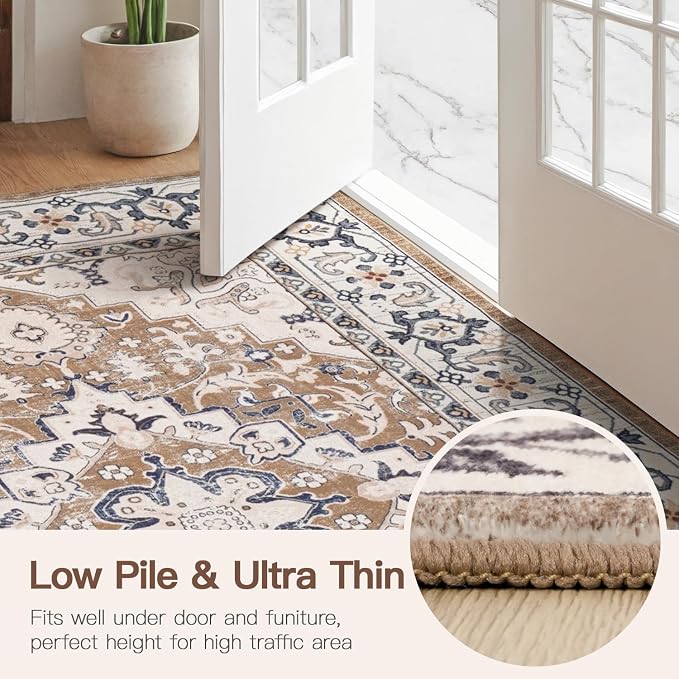 Lofus 2x5 Runner Rug for Hallways, Washable Kitchen Rugs, Non-Slip Rugs for - Image 4