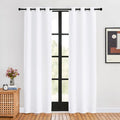 NICETOWN White Curtains 80 inch Length 2 Panels Set by NICETOWN