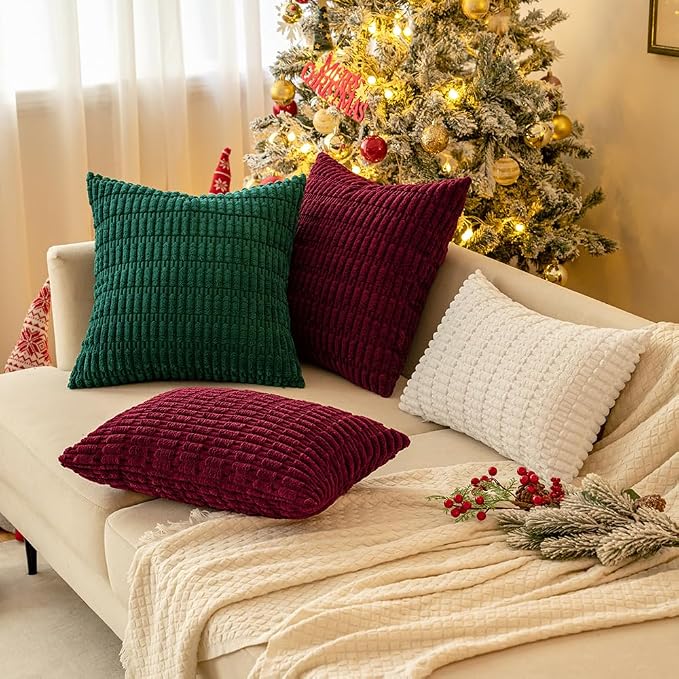 MIULEE Pack of 2 Corduroy Decorative Throw Pillow Covers 20x20 Inch Soft Boho - Image 9