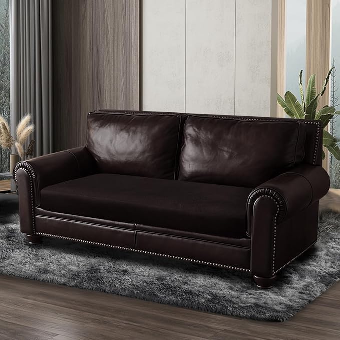 Leather Look Couch Cushion Covers Sofa Seat Slipcovers Sets Couches Furniture - Image 8