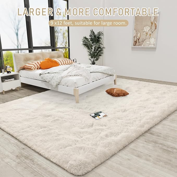 LOCHAS Ultra Soft Indoor Modern 10x14 Area Rugs Fluffy Living Room Carpets - Image 2