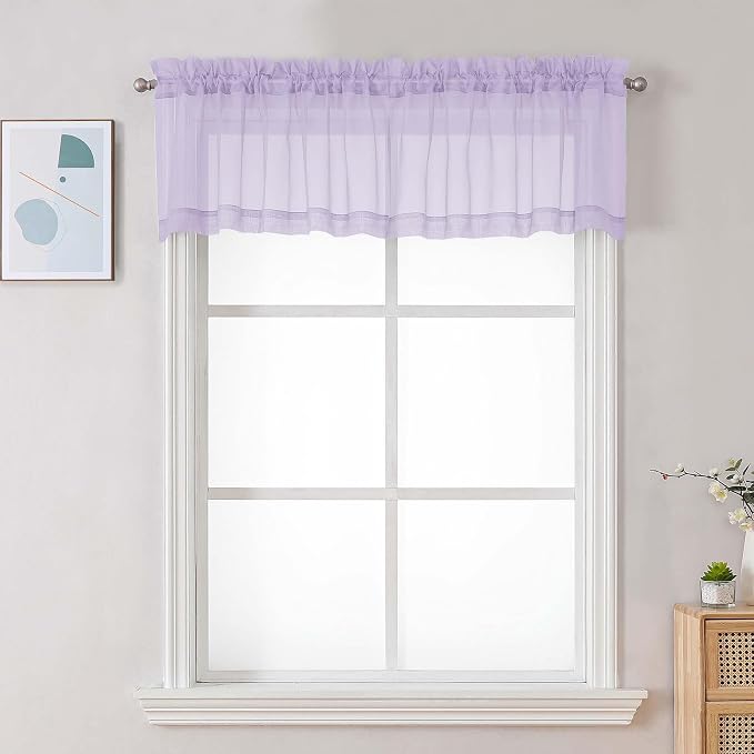 Chyhomenyc Lilac Sheer Valances by Chyhomenyc