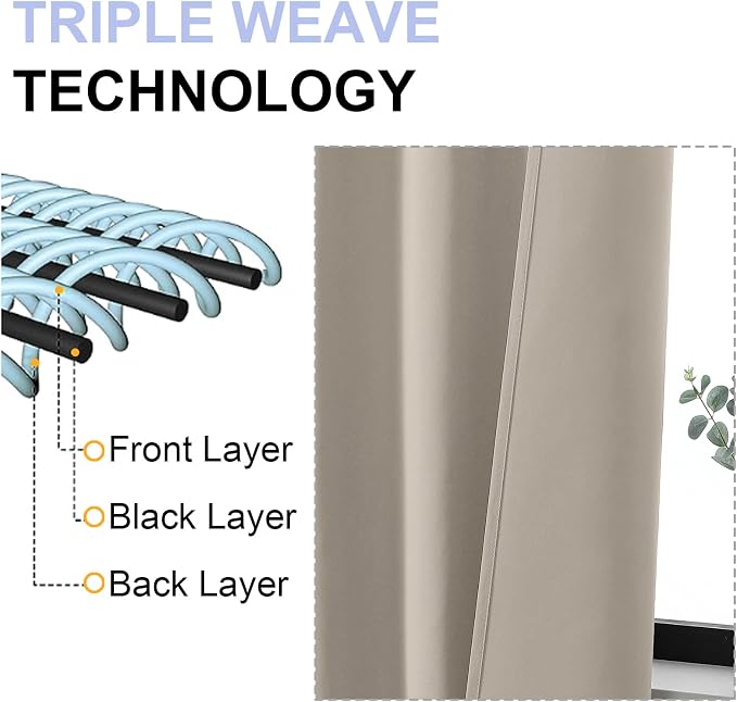 Simplebrand Ava Stone Blackout Curtains - Image 5