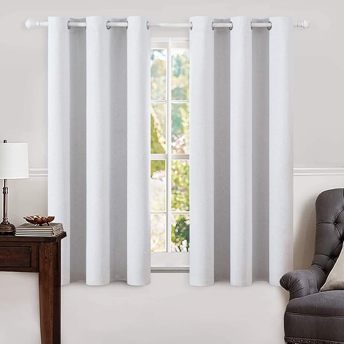MIULEE Linen Blackout Curtains for Bedroom Solid 100% Blackout Thermal by MIULEE
