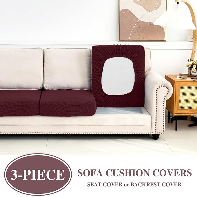 Couch Cushion Covers Seat Cushion Cover Stretch Couch Cover Separate Sectional - Image 3