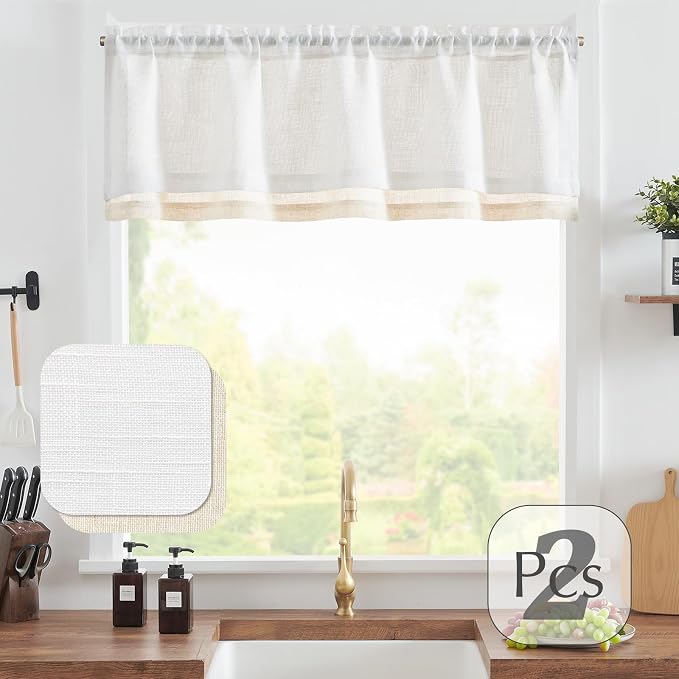 jinchan Linen Farmhouse Valances - Image 4