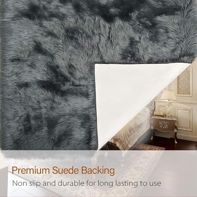 LOCHAS Soft Fluffy Faux Fur Rugs - Image 3