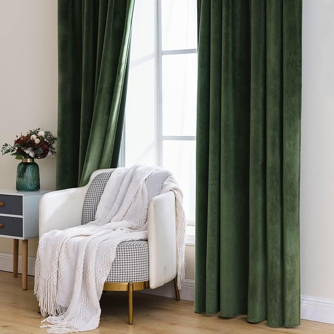 MIULEE Velvet Curtains 84 inches 2 Panels - Image 7