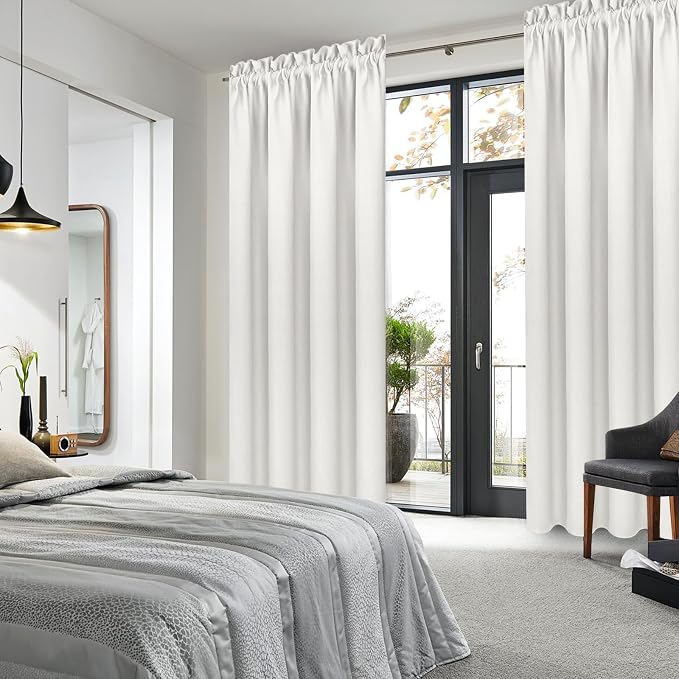 DWCN Blackout Curtains Thermal Insulated, Energy Saving & Noise Reducing - Image 2