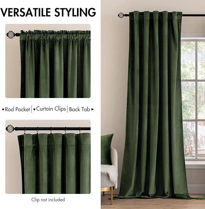 MIULEE Velvet Curtains 100 inches - Image 2