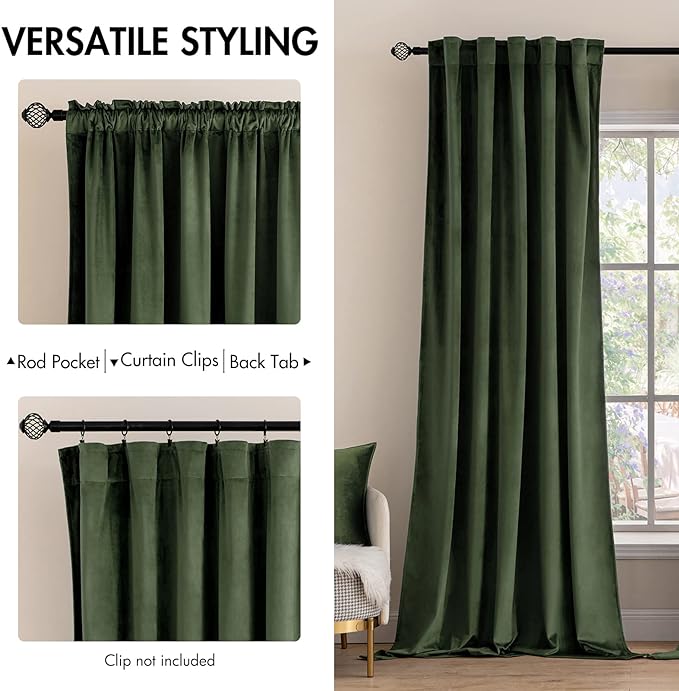 MIULEE Velvet Curtains 92 inches - Image 2