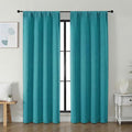 Simplebrand Ava Teal Blackout Curtains by Simplebrand