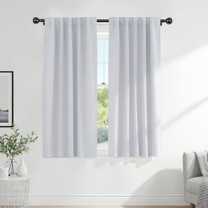 PONY DANCE Greyish White Non-See-Through Curtains by PONYDANCE