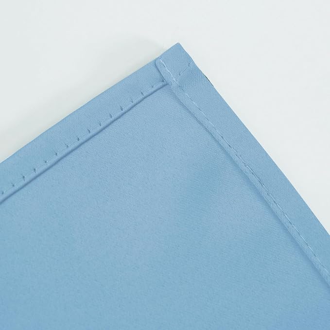 LEMOMO Blackout Curtains 66 x 54 Inch Long Sky Blue Curtains Set of 2 Panels - Image 7