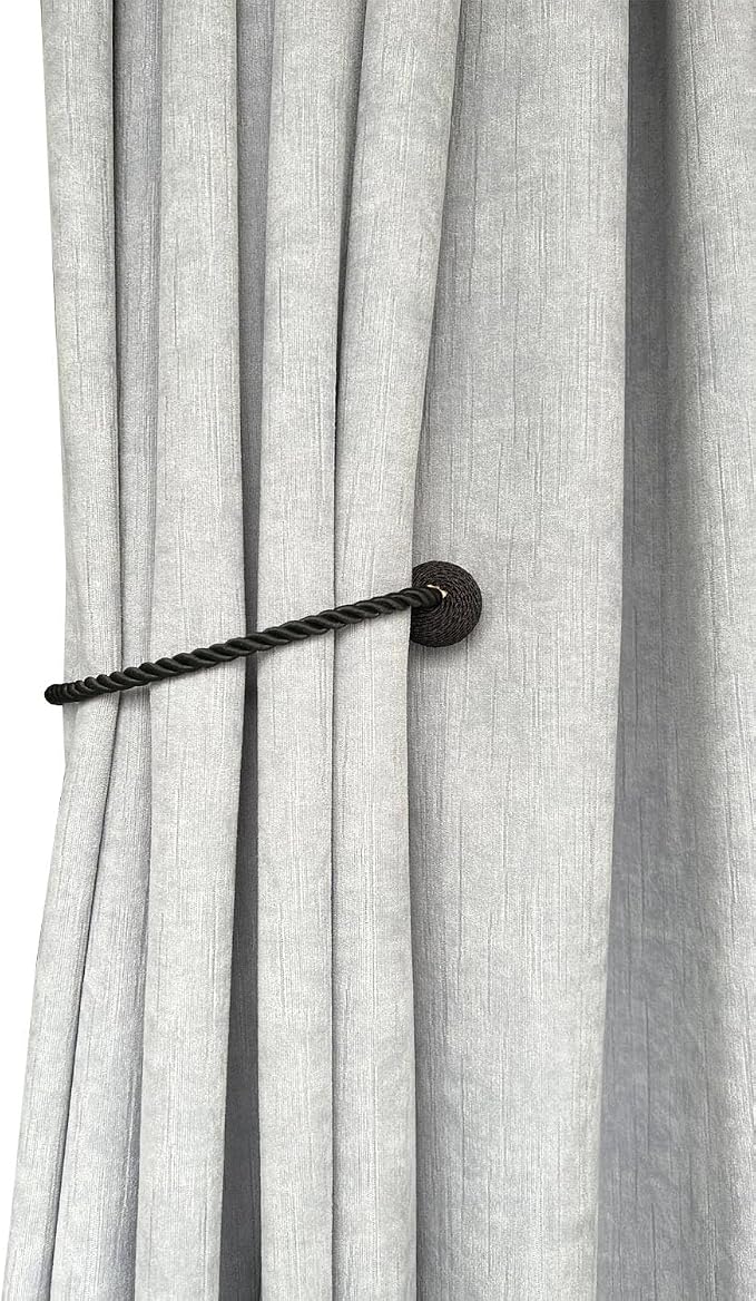 MELALUXE 2 Pack Magnetic Curtain Tiebacks, Decorative Curtain Holdbacks - Image 4