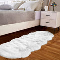 Goolela White Faux Sheepskin Fur Rug 2x6 Fluffy Fuzzy Furry Runner by Goolela