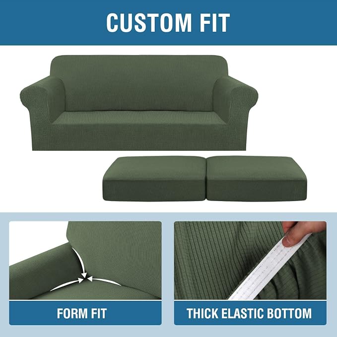 H.VERSAILTEX 3 Piece Stretch Sofa Covers - Image 4