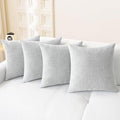 CaliTime Throw Pillow Covers Decorative 18 X 18 Inches Pack of 4 Cozy Chenille by CaliTime
