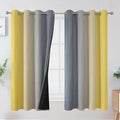 Gray and Yellow Ombre Blackout Curtains by ESTELARTEXTILER