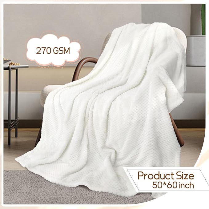 4 Pack Fleece Throw Blankets 50x60 Inches - Image 2