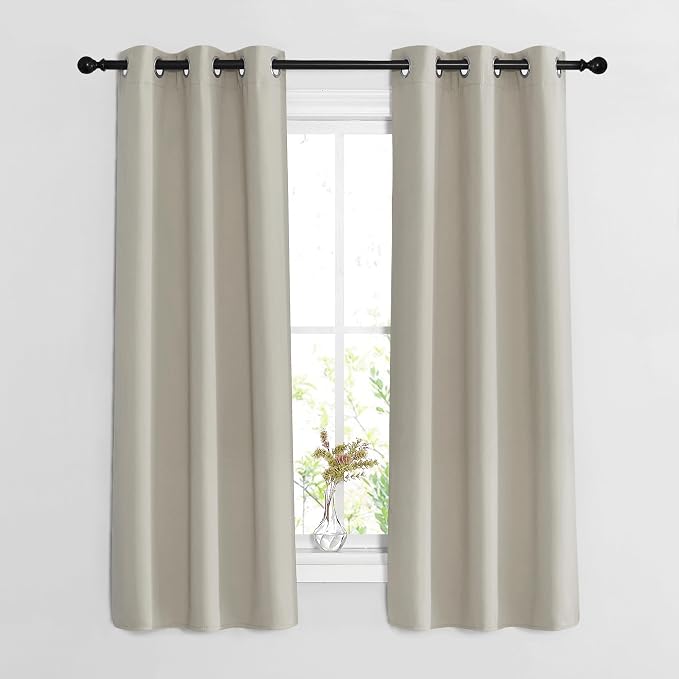NICETOWN Bedroom Blackout Curtains 63 inches Long by NICETOWN