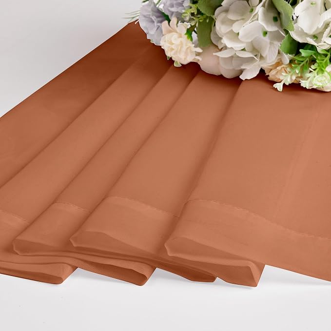 Chyhomenyc Orange Sheer Curtains 72 Inch Length 2 Panels, Light Filtering Soft - Image 8