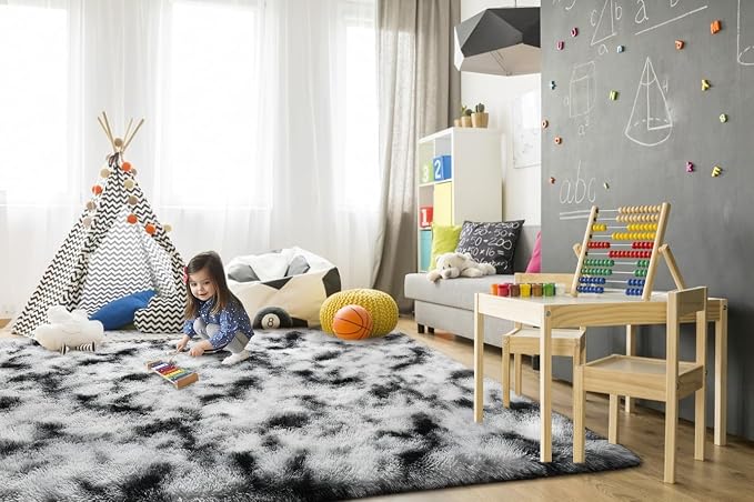 TWINNIS Super Soft Shaggy Rugs Fluffy Carpets, 5x8 Feet, Indoor Modern Plush - Image 4